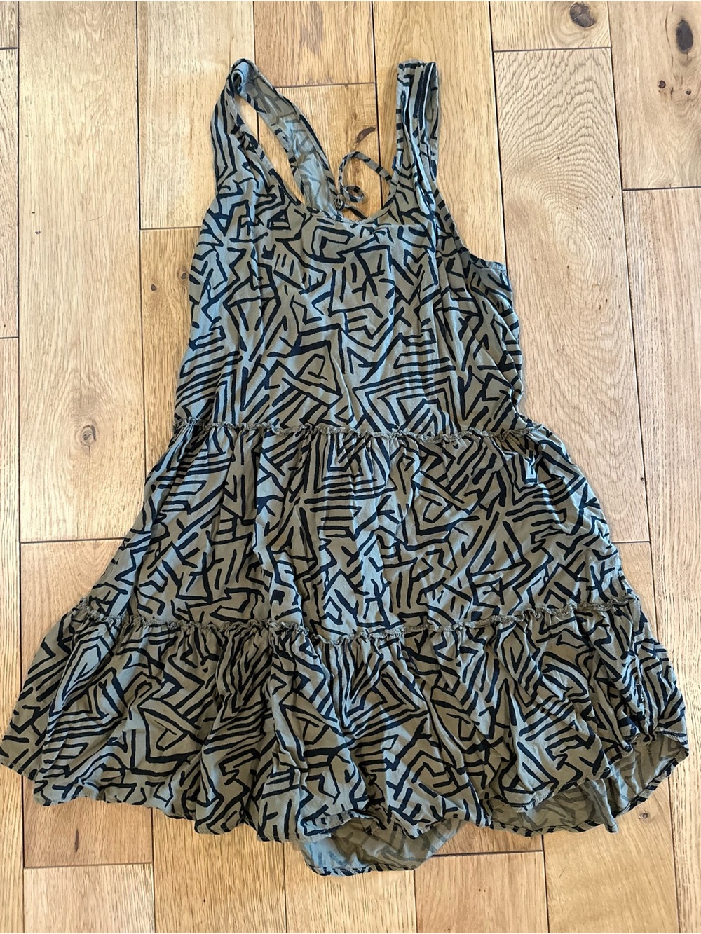 Vans olive geometric print dress